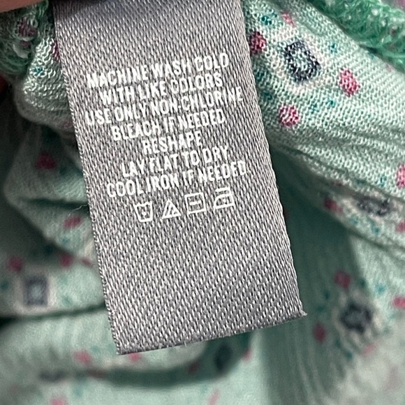 Aerie Tiered Teal Floral Bohemian Maxi Skirt Elastic Ruched Waistband Size XL - Picture 6 of 7